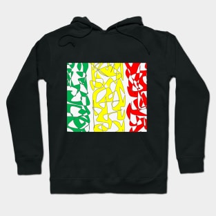 Red Yello Green Patterns Hoodie